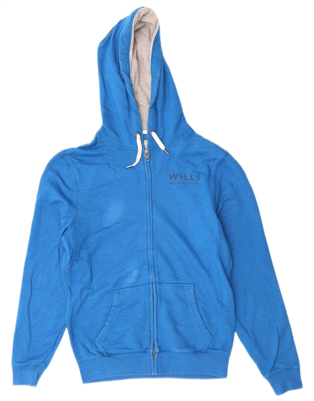 JACK WILLS Ανδρικό πουλόβερ Salcombe Devon Classic Fit με κουκούλα με φερμουάρ μικρό μπλε