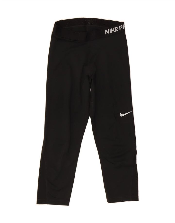 NIKE Womens Capri Leggings UK 14 Medium Black Vintage Nike and Second-Hand Nike from Messina Hembry 