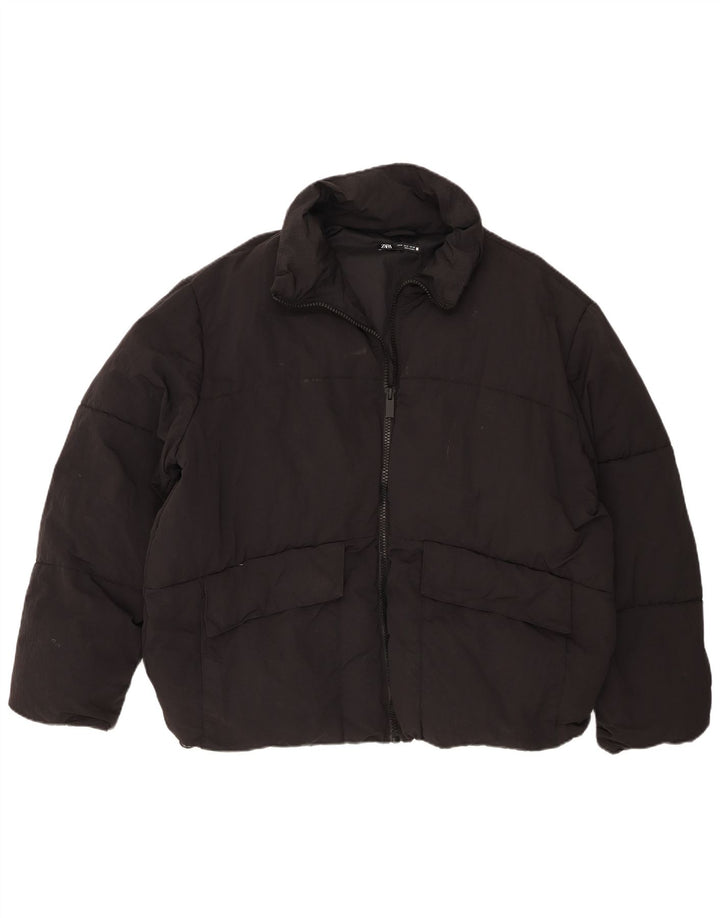 Zara Ανδρικό μπουφάν με επένδυση UK 38 Medium Black Polyamide