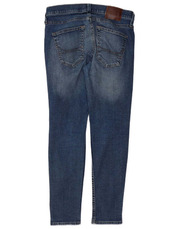 Hollister Womens Distressed Skinny Jeans W30 L28 Blue Cotton