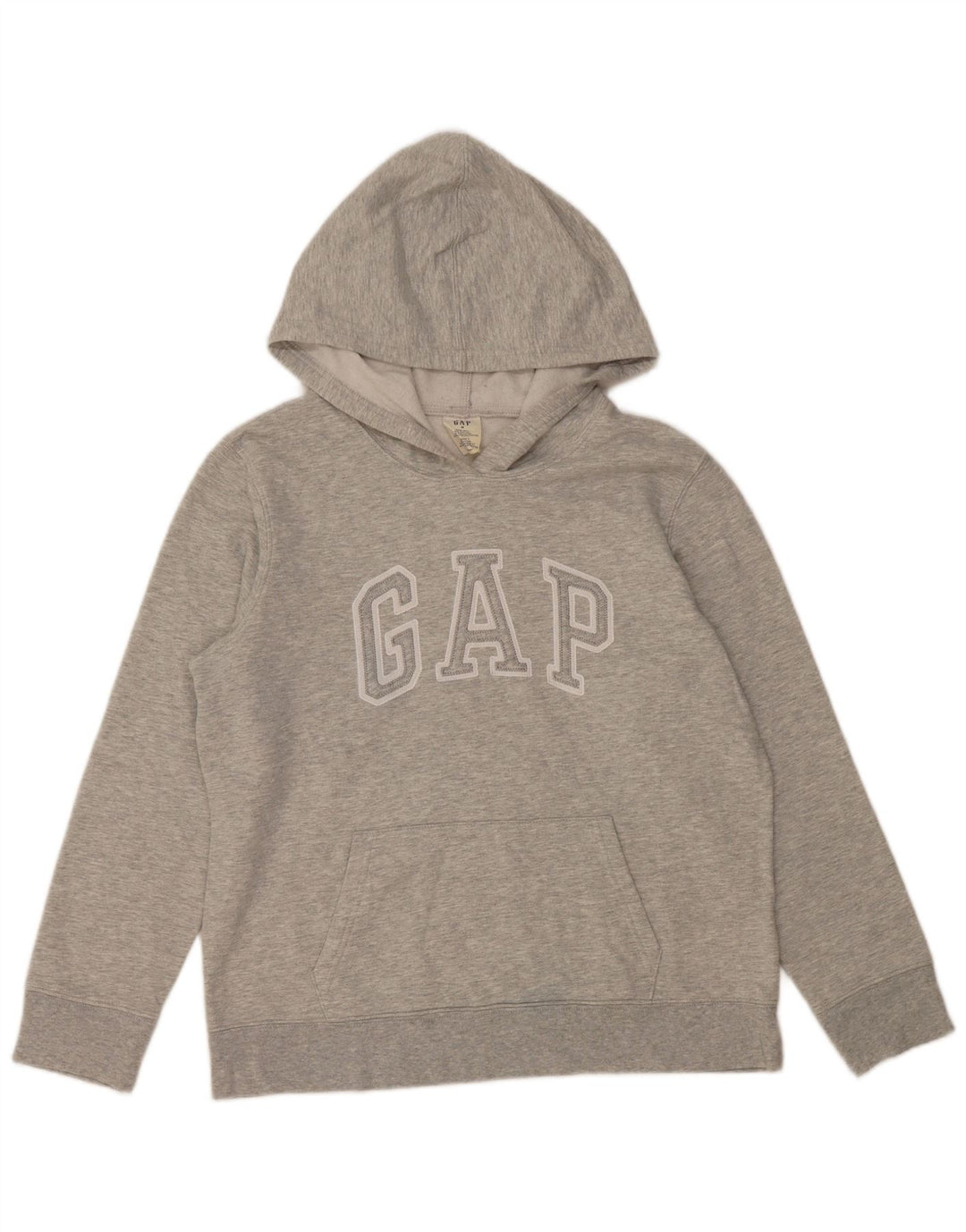 GAP Womens Graphic Hoodie Jumper UK 12 Medium Grey Cotton
