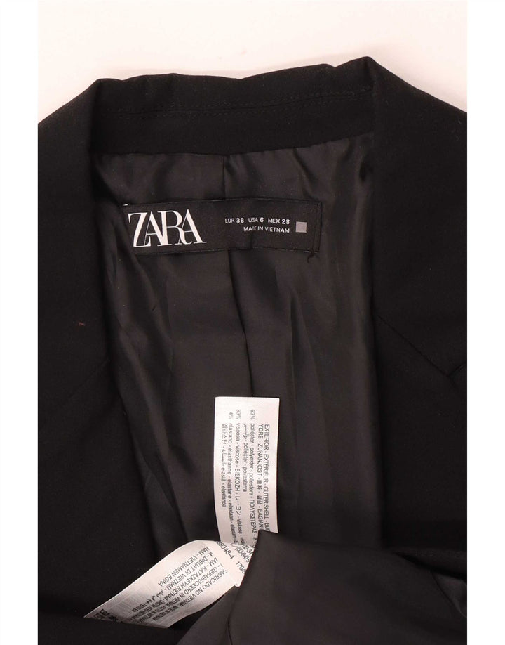 Zara Γυναικείο μπουφάν σακάκι 1 κουμπιού EU 38 Small Black Polyester