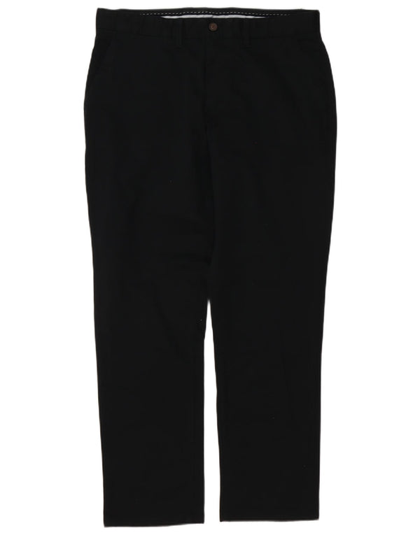 Crew Clothing Ανδρικό ίσιο παντελόνι Chino W34 L30 Μαύρο βαμβακερό