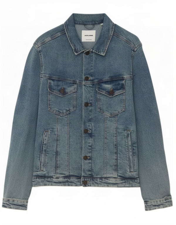 Jack & Jones Ανδρικό Τζιν Μπουφάν UK 42 XL Μπλε Βαμβακερό