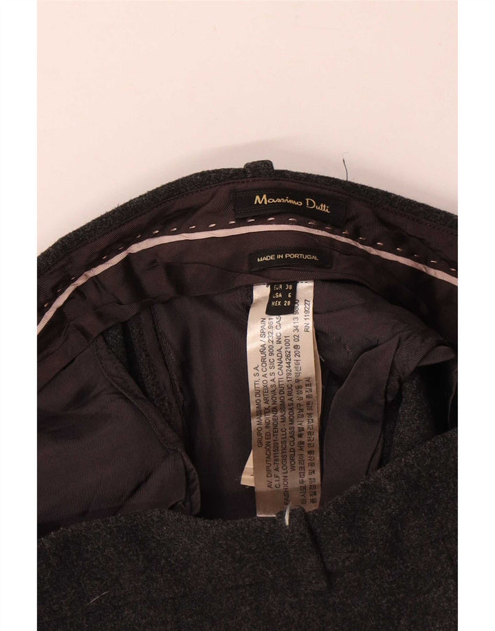 Massimo Dutti Γυναικείο λεπτό παντελόνι Chino EU 38 Small W30 L29 Grey Polyester