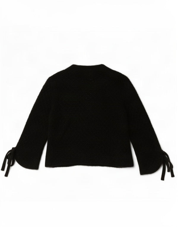 Massimo Dutti Γυναικείο πουλόβερ με ανοιχτό μανίκι 3/4 UK 10 Small Black
