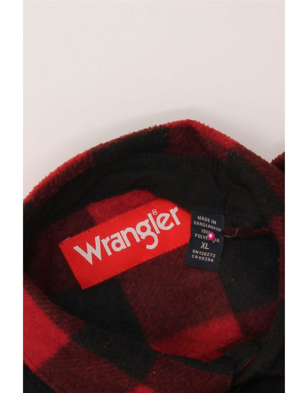 Ανδρικό φανελένιο πουκάμισο Wrangler XL Red Check Polyester