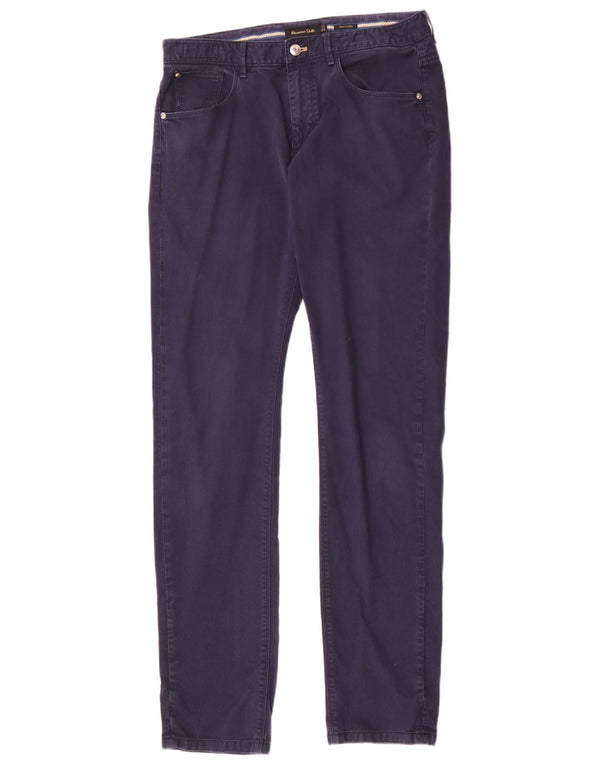 Massimo Dutti Ανδρικό Slim Casual Παντελόνι EU 40 Medium W31 L34 Navy Blue