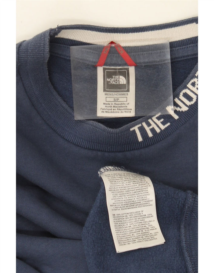 Ανδρικό γραφικό φούτερ North Face Jumper Small Navy Blue Cotton