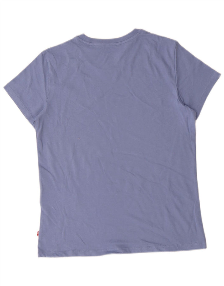 Γυναικείο γραφικό μπλουζάκι Levi's Top UK 14 μεσαίο μπλε βαμβακερό