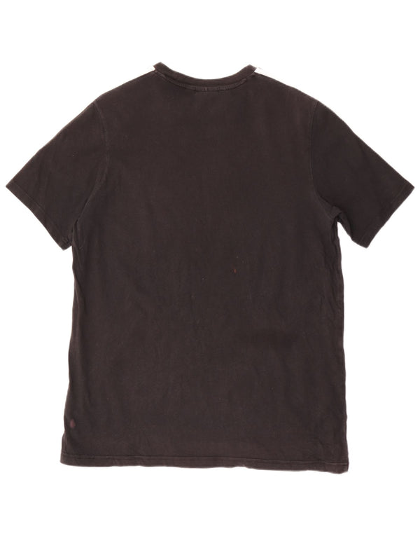 Ανδρικό γραφικό T-Shirt Adidas Top μεγάλο μαύρο βαμβακερό