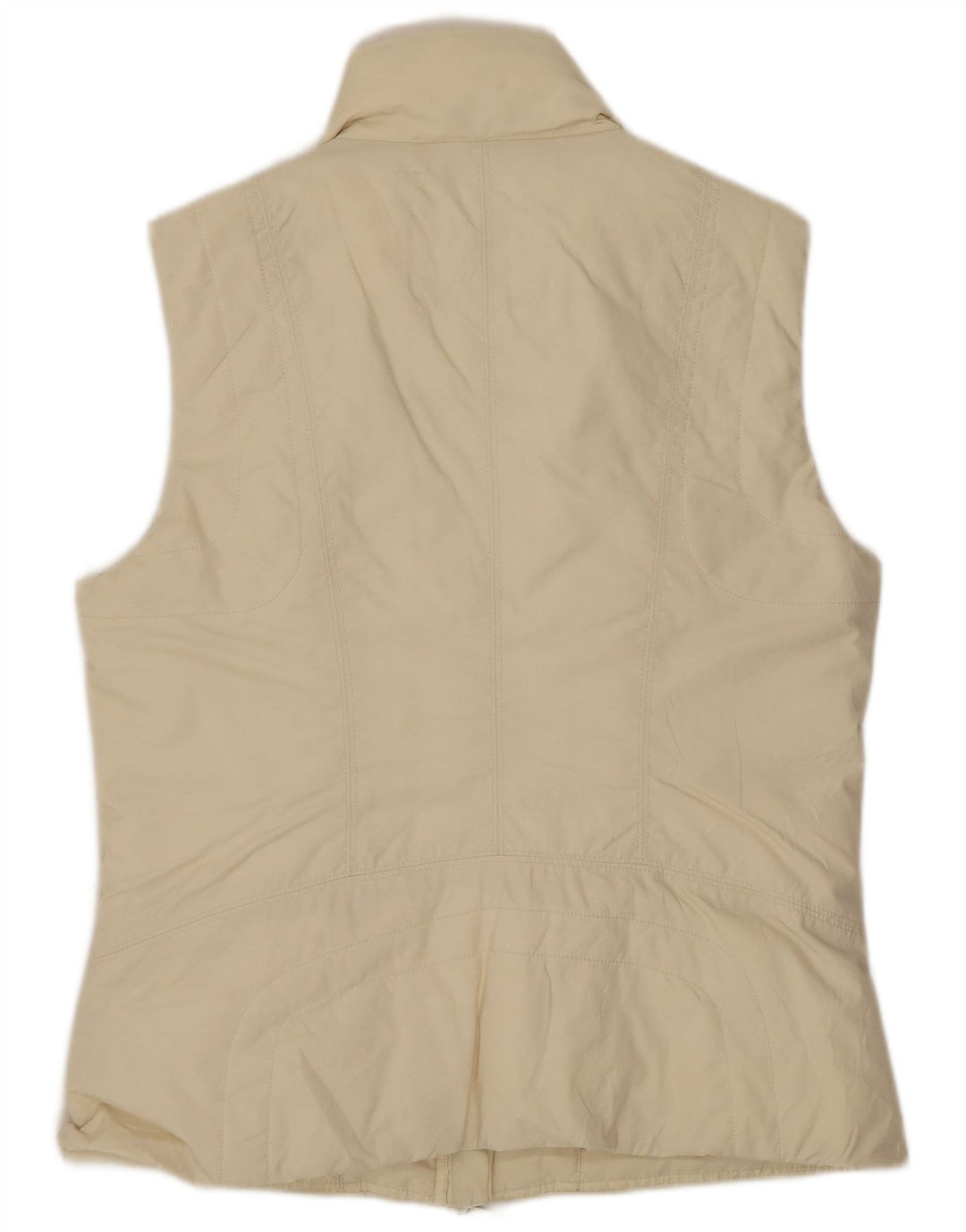 Benetton Γυναικείο Gilet UK 14 Βαμβακερό μεσαίο σε ανοιχτό λευκό