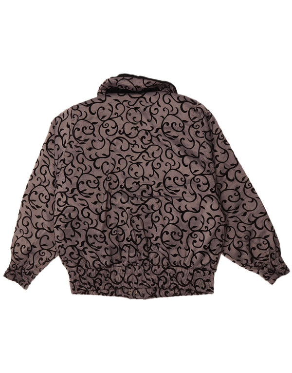 LONDON FOG Γυναικείο υπερμεγέθη αντιανεμικό μπουφάν UK 14 Medium Grey Floral