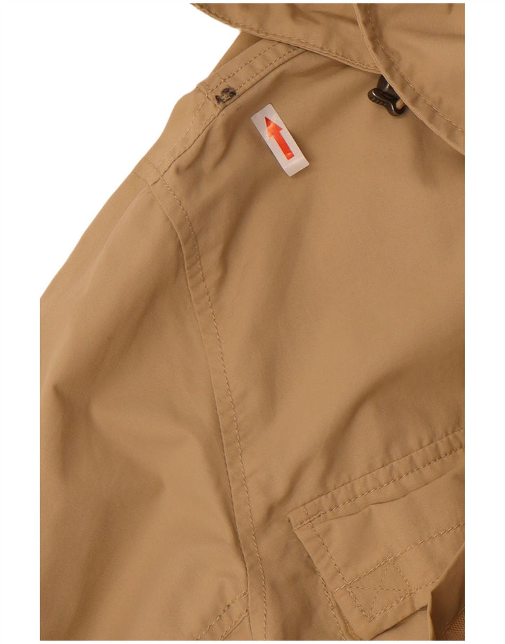 Lands End Mens Hooded Utility Jacket UK 40 Large Beige Nylon