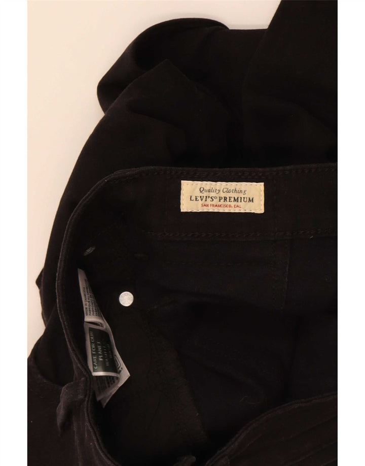Levi's Womens 712 Slim Jeans W26 L30 Μαύρο Βαμβακερό