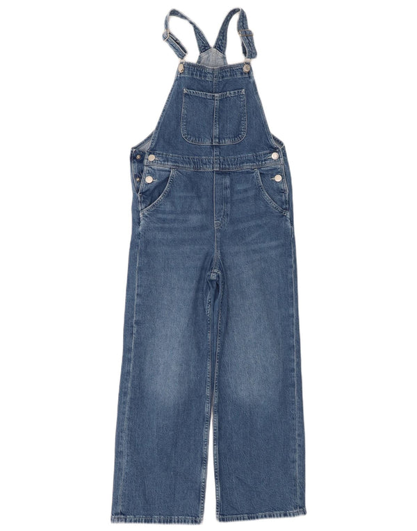 H&M Girls Dungarees Straight Jeans 9-10 Years W26 L22 Blue Cotton