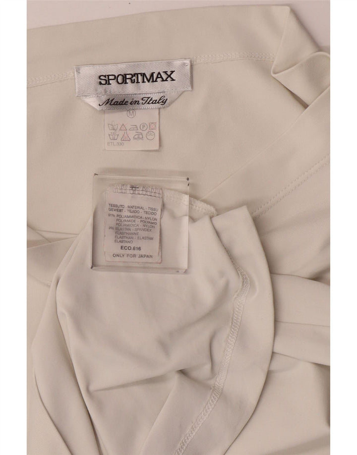 Sportmax Γυναικείο Crop Μακρυμάνικο UK 12 Medium Off White Polyamide