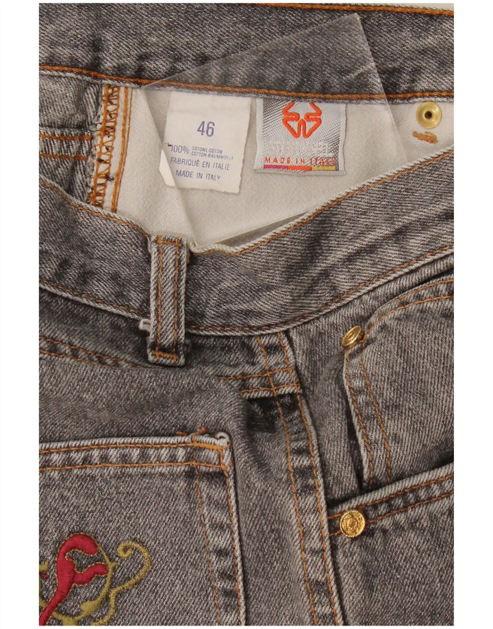 Vintage γυναικείο ψηλόμεσο τζιν IT 46 Large W28 L29 Γκρι βαμβακερό