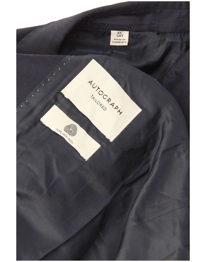 Marks & Spencer Ανδρικό κοντό σακάκι 2 κουμπιών UK 42 XL Navy Blue