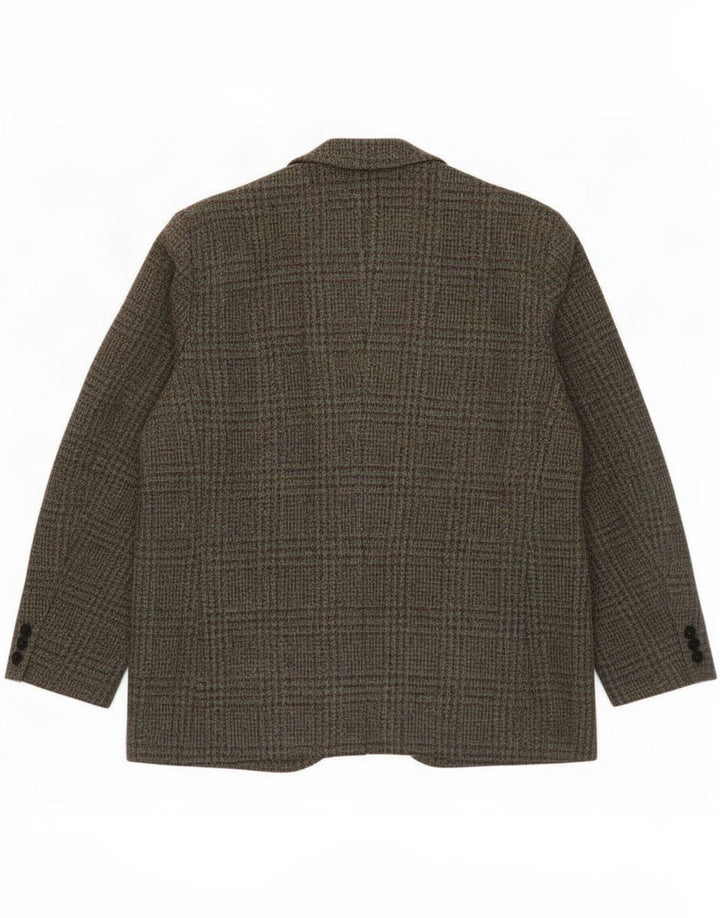 Ανδρικό μπουφάν Harris Tweed με 3 κουμπιά Blazer UK 38 Medium Khaki Houndstooth