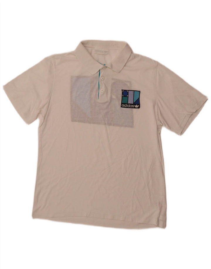Ανδρικό πουκάμισο ADIDAS Graphic Polo IT 50 Μεσαίο λευκό βαμβακερό