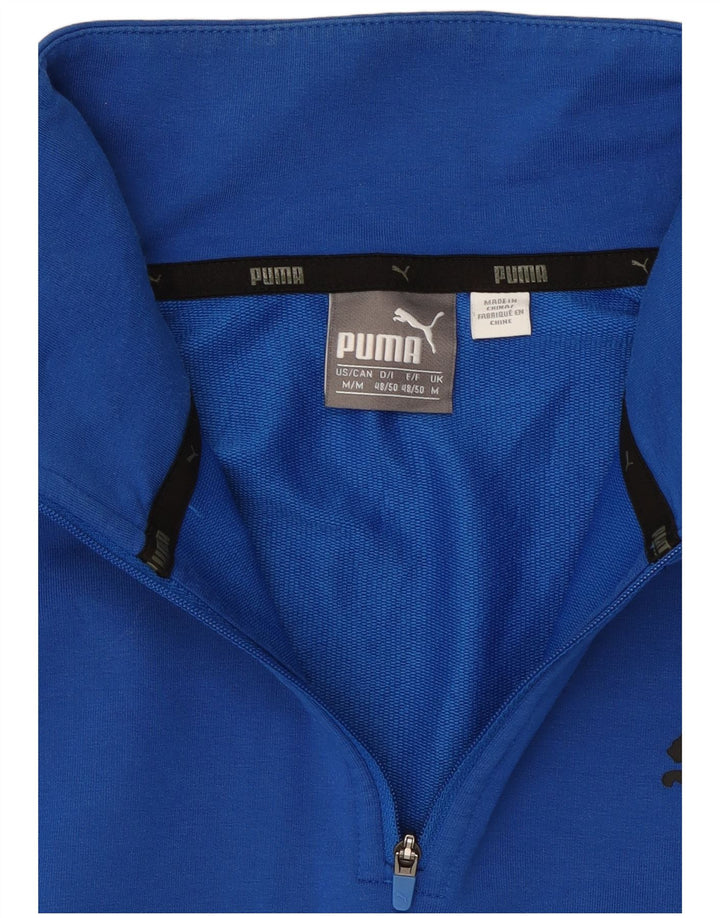 Ανδρικό φούτερ με φερμουάρ PUMA, μεσαίο μπλε χρώμα