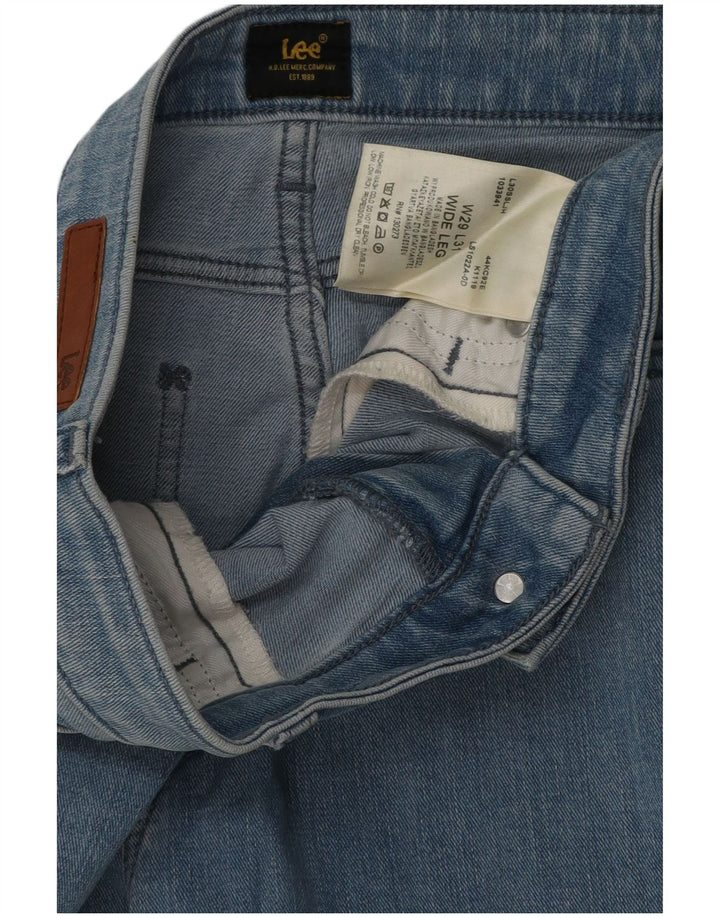 Lee Womens Crop Wide Leg Jeans W29 L25 Μπλε βαμβακερό