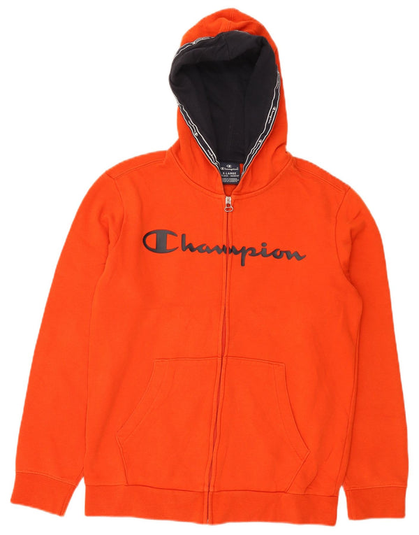 Champion Boys Graphic Zip Hoodie πουλόβερ 13-14 ετών XL Πορτοκαλί βαμβακερό