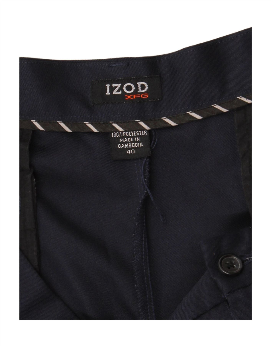 Izod Ανδρικό σορτς Chino με καρφίτσες W40 XL Navy Blue Polyester