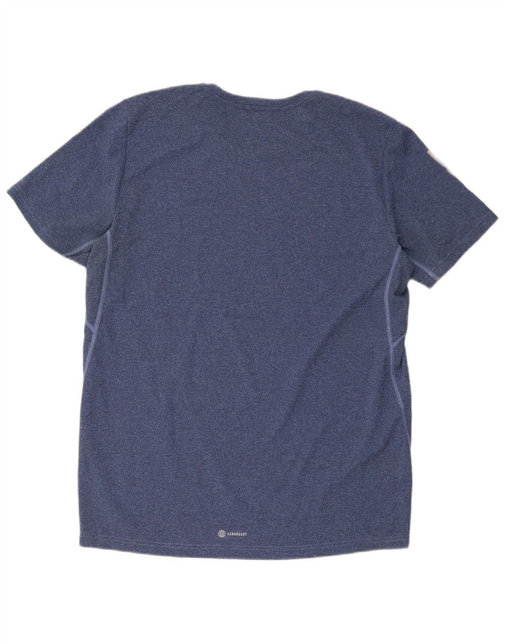 Adidas Ανδρικό T-Shirt Aeroready Regular Fit Top Large Blue