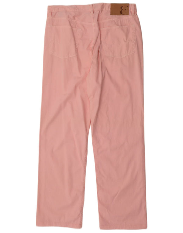 Γυναικείο ίσιο casual παντελόνι Belfe W36 L31 Ροζ βαμβακερό