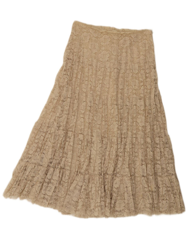 Phase Eight Womens High Waist Tiered Skirt UK 10 Small W28 Beige Floral