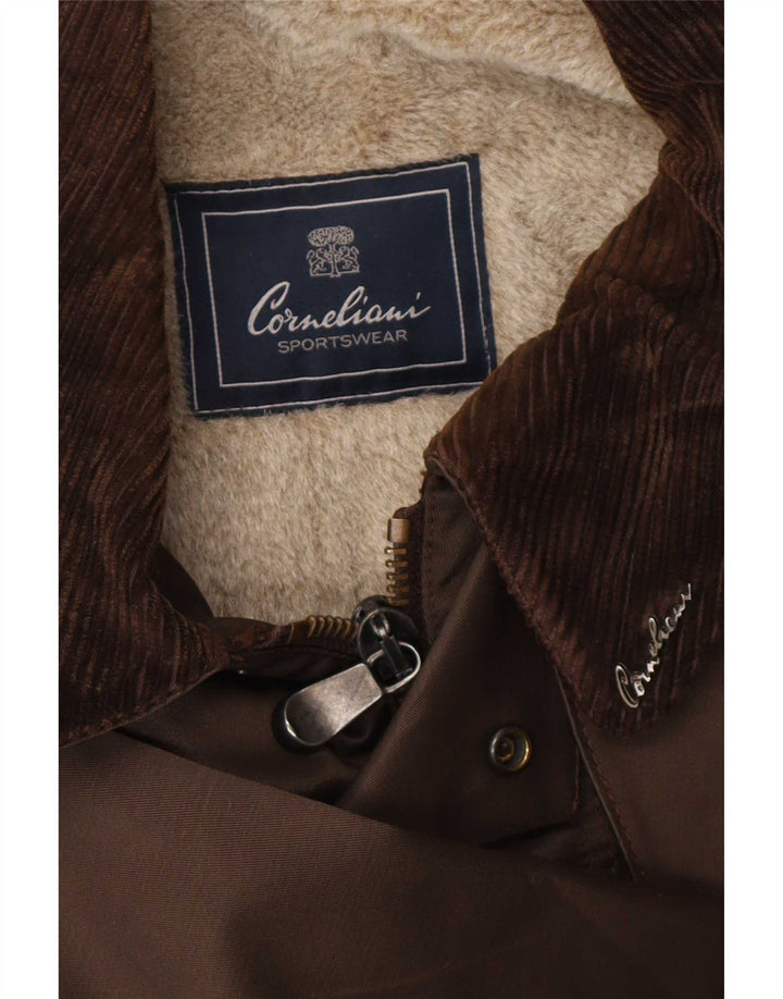 Corneliani Ανδρικό σακάκι Sherpa Utility IT 56 3XL Καφέ Βαμβακερό