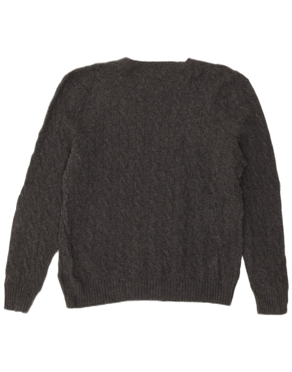 Polo Ralph Lauren Ανδρικό πουλόβερ με λαιμόκοψη XL Γκρι μαλλί