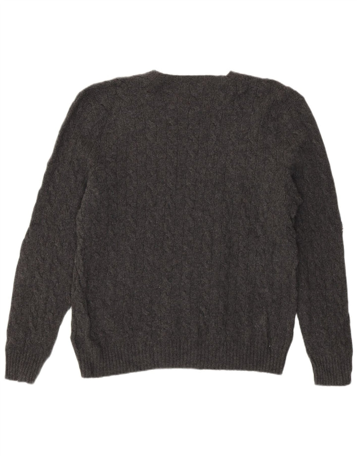 Polo Ralph Lauren Ανδρικό πουλόβερ με λαιμόκοψη XL Γκρι μαλλί