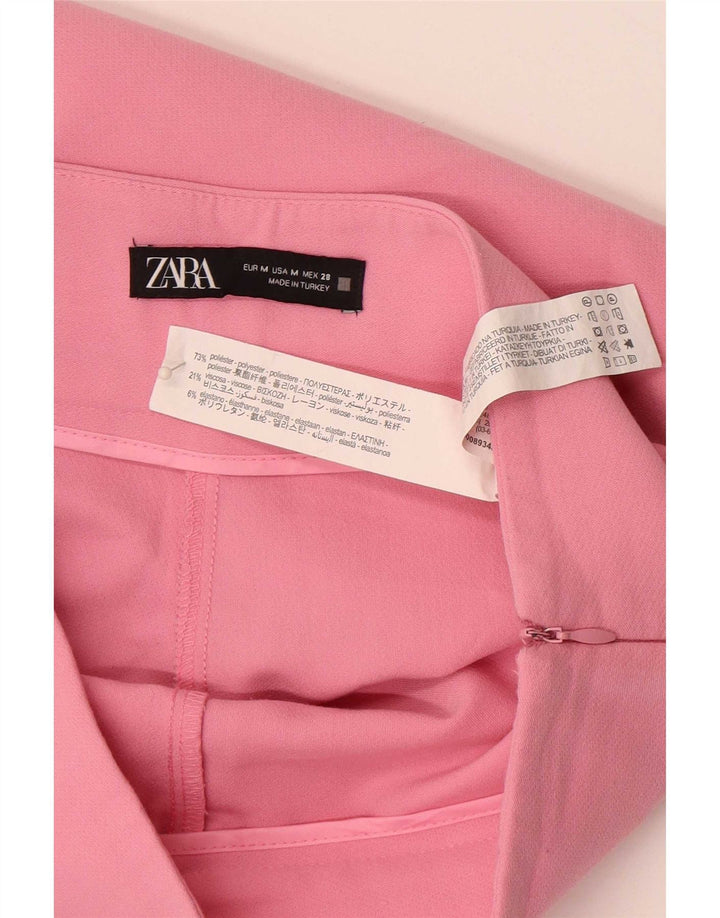 Zara Γυναικείο Ψηλόμεσο Σορτς μεσαίο W28 Ροζ Πολυεστέρας