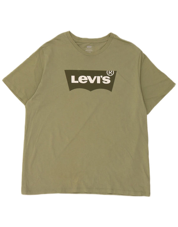 Ανδρικό γραφικό T-Shirt LEVI'S Top XL Πράσινο βαμβακερό