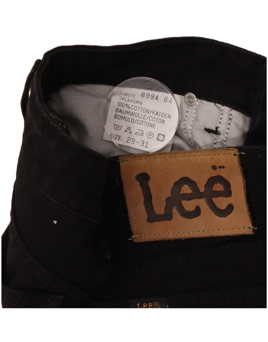 Lee Womens Oklahoma Straight Jeans W29 L31 Μαύρο βαμβακερό