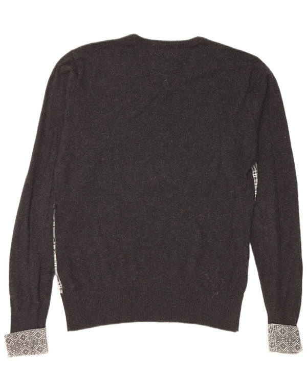 GUESS BY MARCIANO Γυναικείο πουλόβερ με λαιμόκοψη με V λαιμόκοψη UK 10 Small Black Check