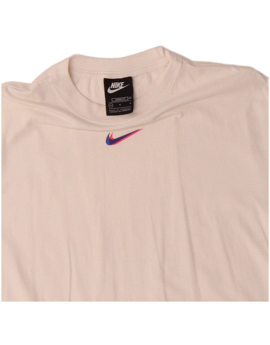 Γυναικείο μπλουζάκι NIKE Loose Fit Top UK 14 Μεσαίο λευκό βαμβακερό