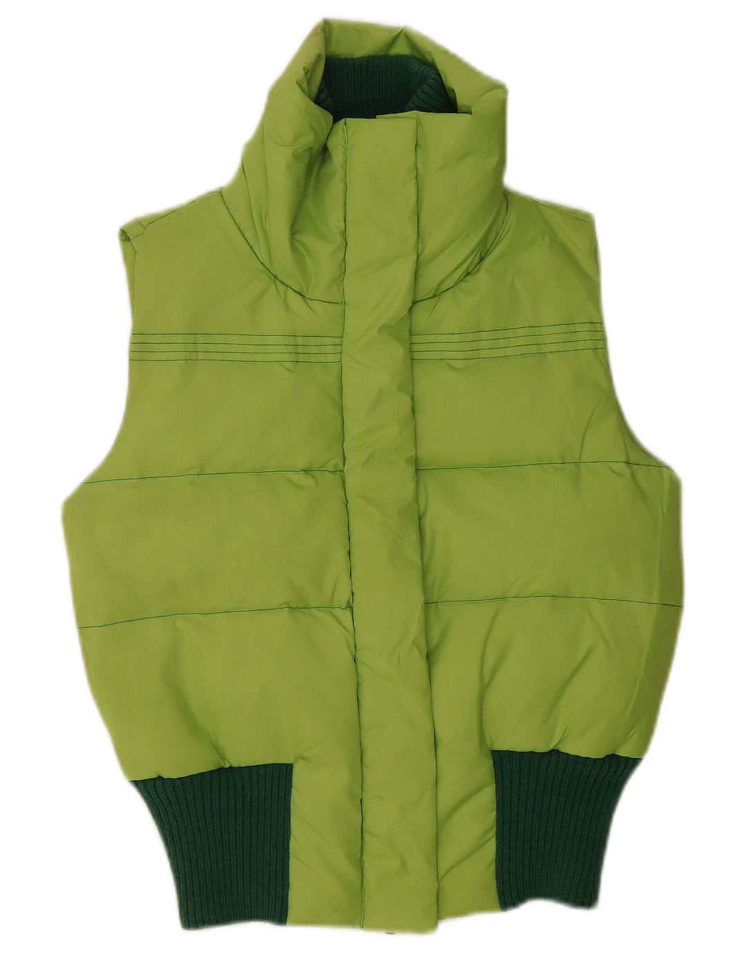 Μόνο γυναικείο padded Gilet UK 10 Small Green Colourblock Polyester