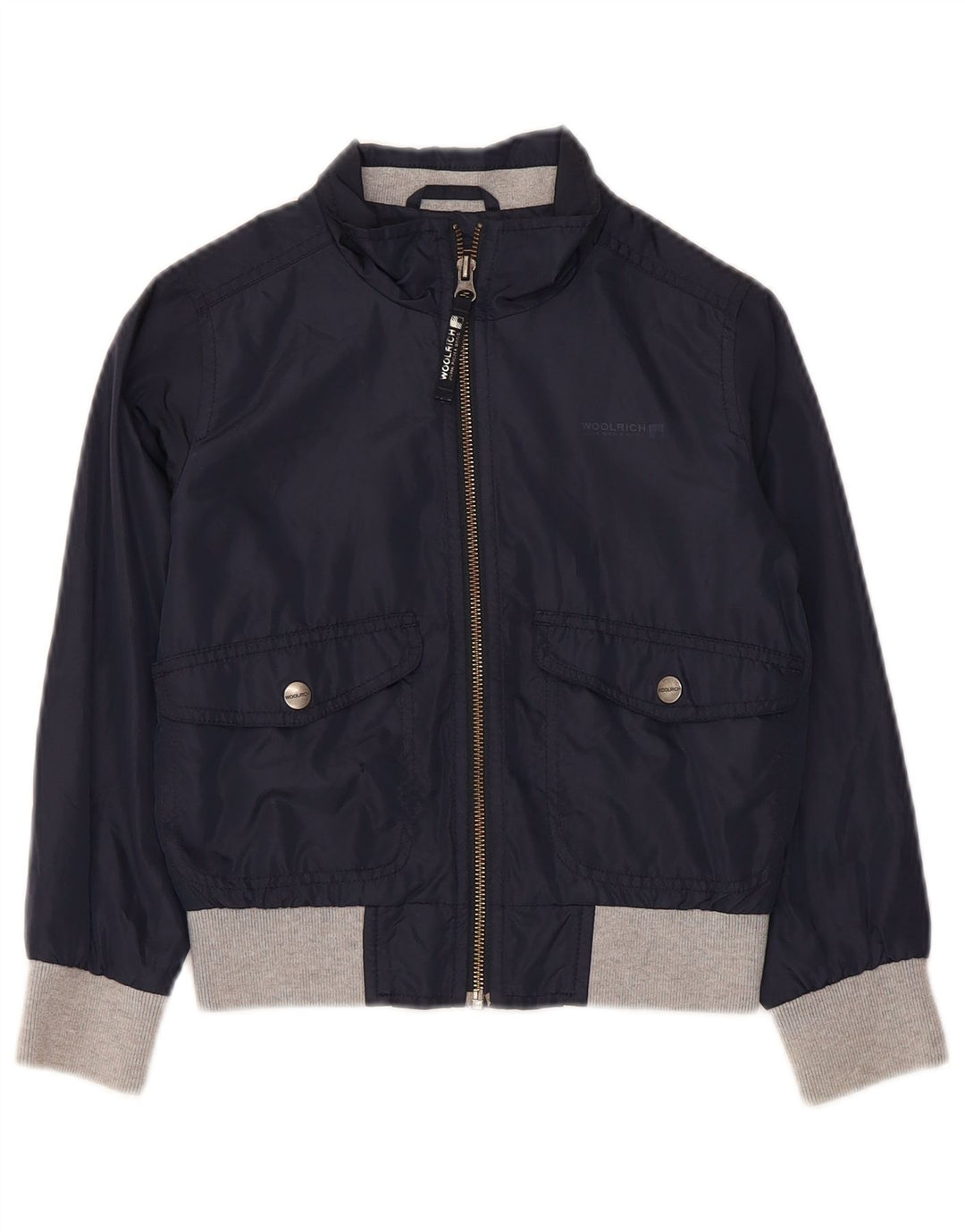 WOOLRICH Boys Bomber Jacket 5-6 Years Navy Blue Colourblock
