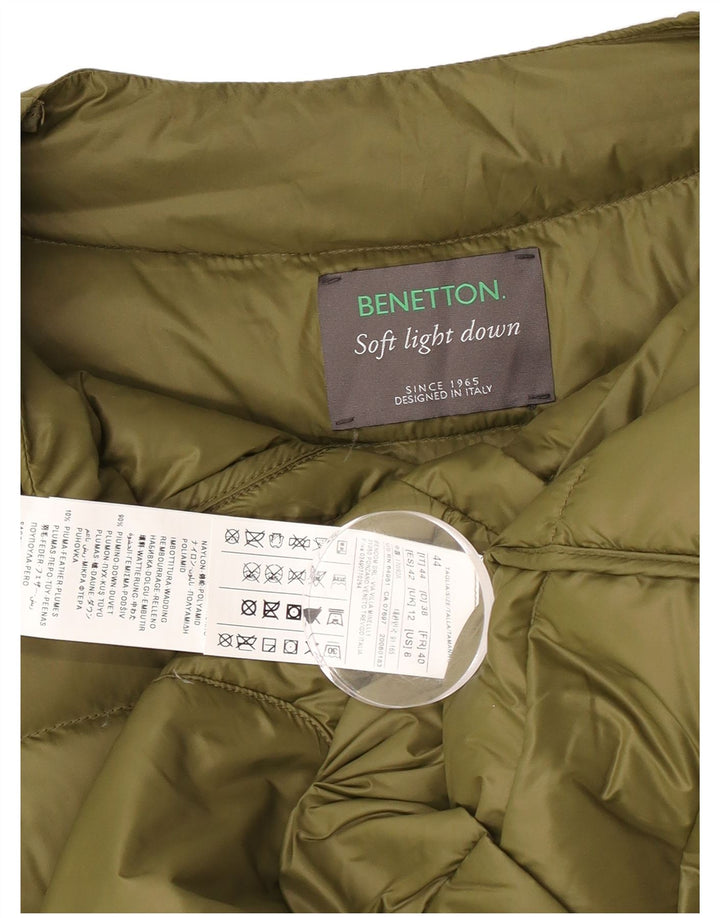 Γυναικείο μπουφάν Benetton με επένδυση UK 12 Medium Khaki Polyamide