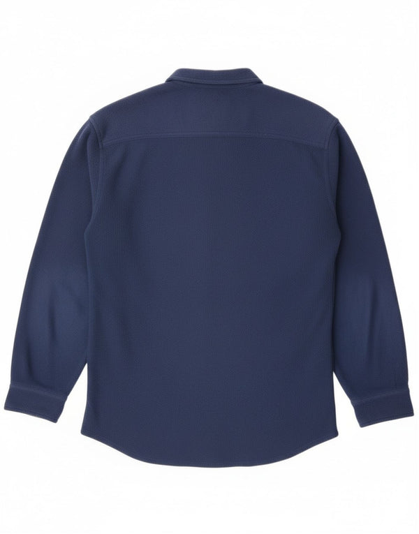 Fila Ανδρικό πουκάμισο Fleece IT 46 Small Navy Blue Polyester
