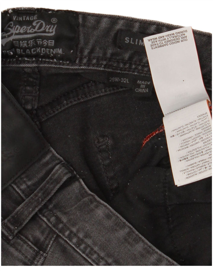 Ανδρικό Slim Jeans Superdry W29 L32 Γκρι βαμβακερό