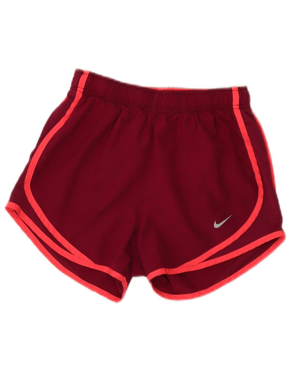 Nike γυναικείο αθλητικό σορτς Dri Fit UK 4 XS μπορντό πολύχρωμο πολυεστέρας