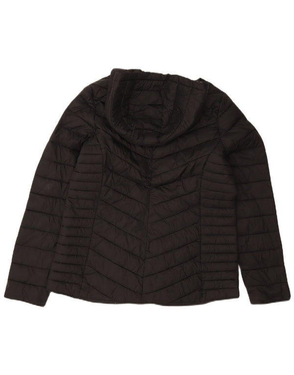 Fat Face Γυναικείο μπουφάν με κουκούλα UK 12 Medium μαύρο νάιλον