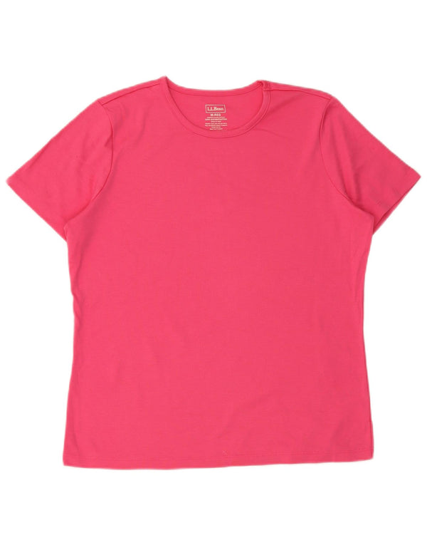 Γυναικείο T-Shirt L.L.Bean Top UK 14 Medium Pink Cotton