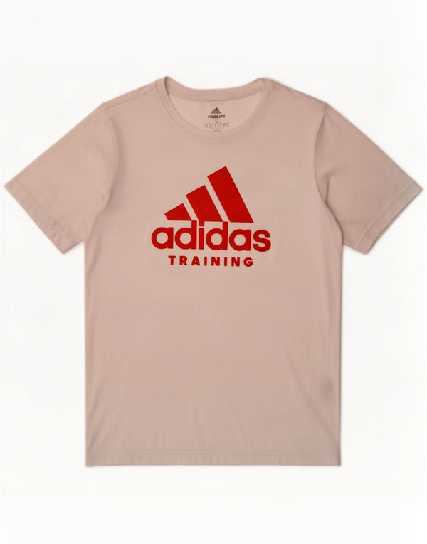 Adidas Mens Climalite Graphic T-shirt Top Small White Polyester