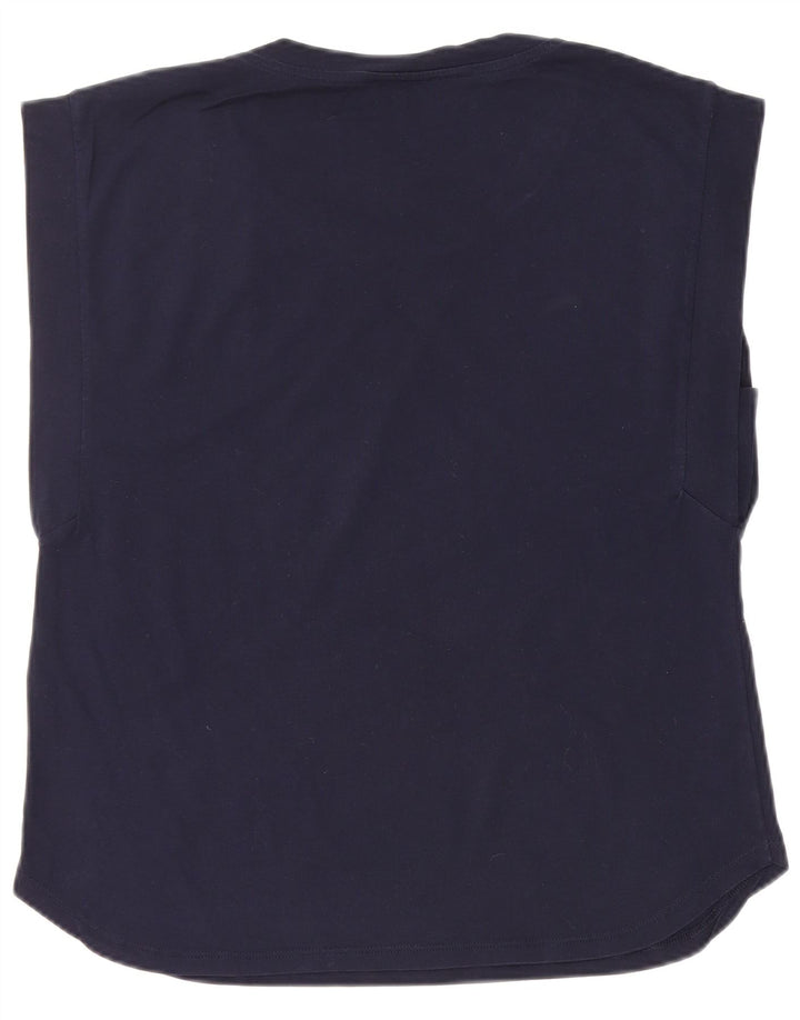 Γυναικείο γιλέκο Benetton UK 12 Βαμβακερό μεσαίο Navy Blue